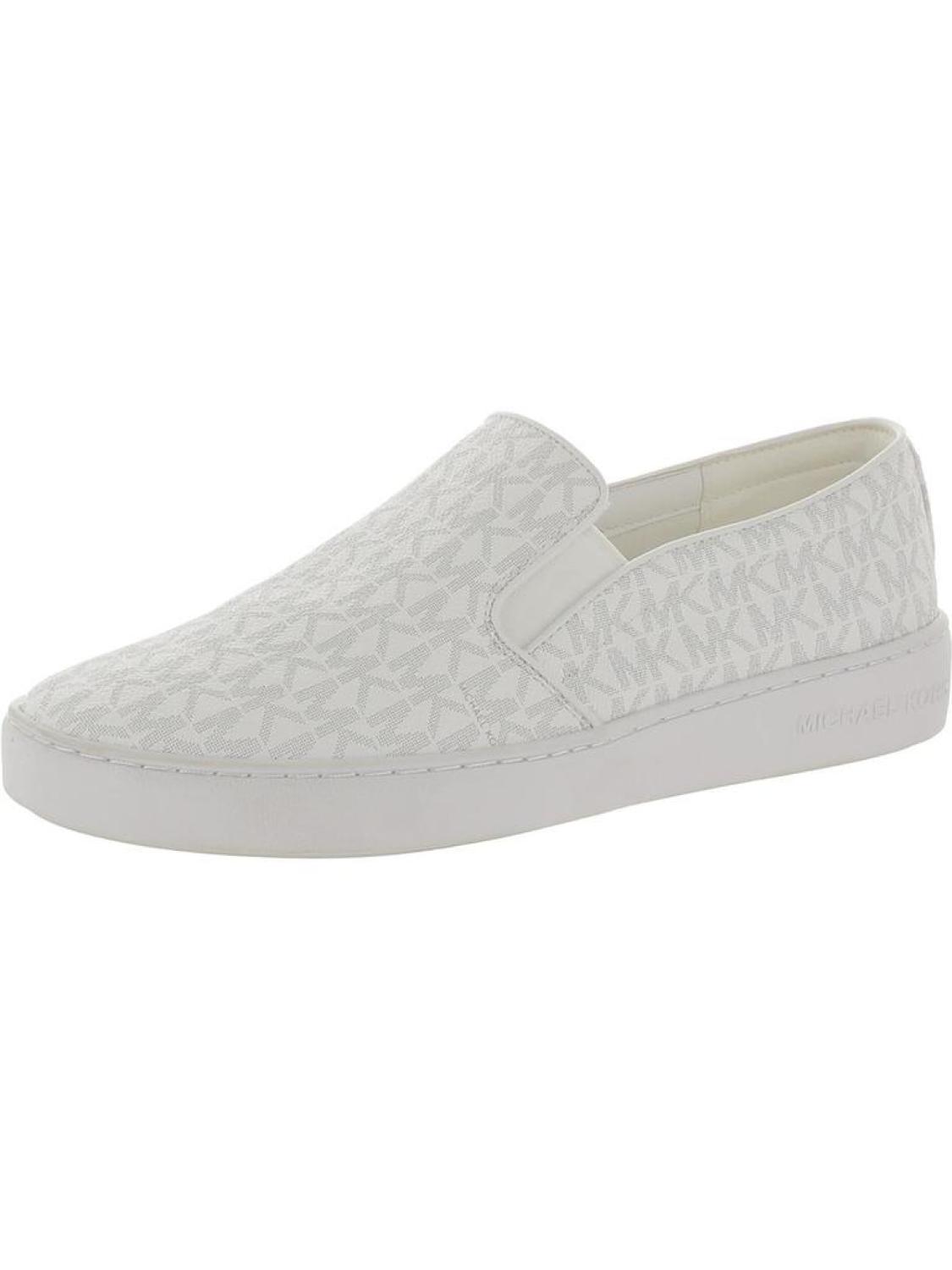 Womens Logo Manmade Slip-On Sneakers