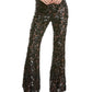 Michael Kors Collection Floral Lace Silk-Lined Bootcut Pant