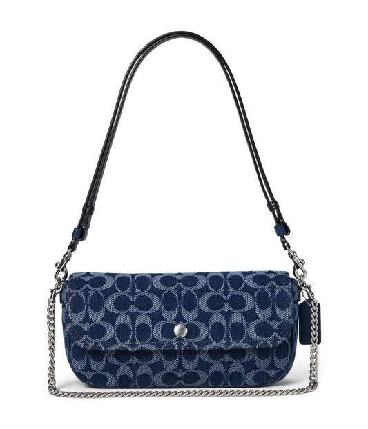 Brook Flap Chain Bag In Signature Denim