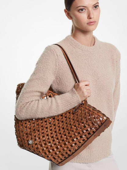 Isabella Medium Hand-Woven Leather Tote Bag