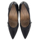 Saint Laurent Court Shoe Pumps with Overstitch in Black Leather