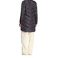 Missy 3/4 Down Faux Fur Hooded Quilted Jacket In Gray