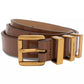 MICHAEL Women's Gold-Tone Leather Belt