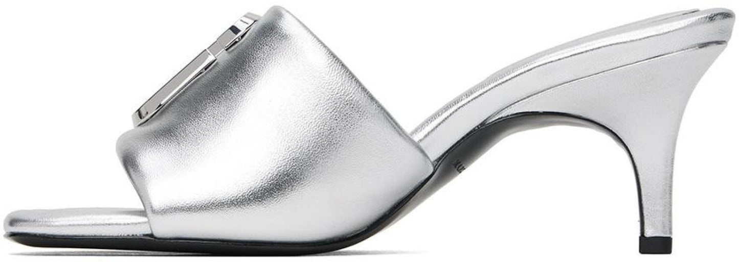 Silver 'The Leather J Marc' Heeled Sandals