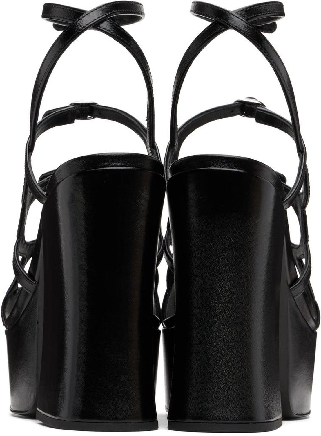 Black 'The Kiki Platform' Heeled Sandals