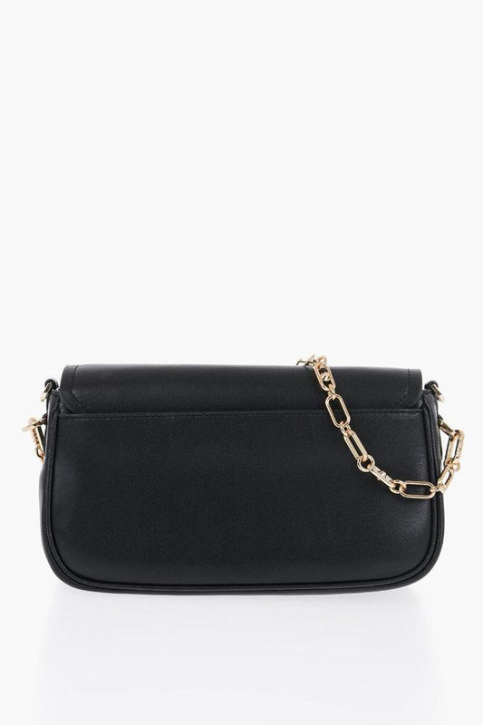 Leather Parker Shoulder Bag With Maxi Logo