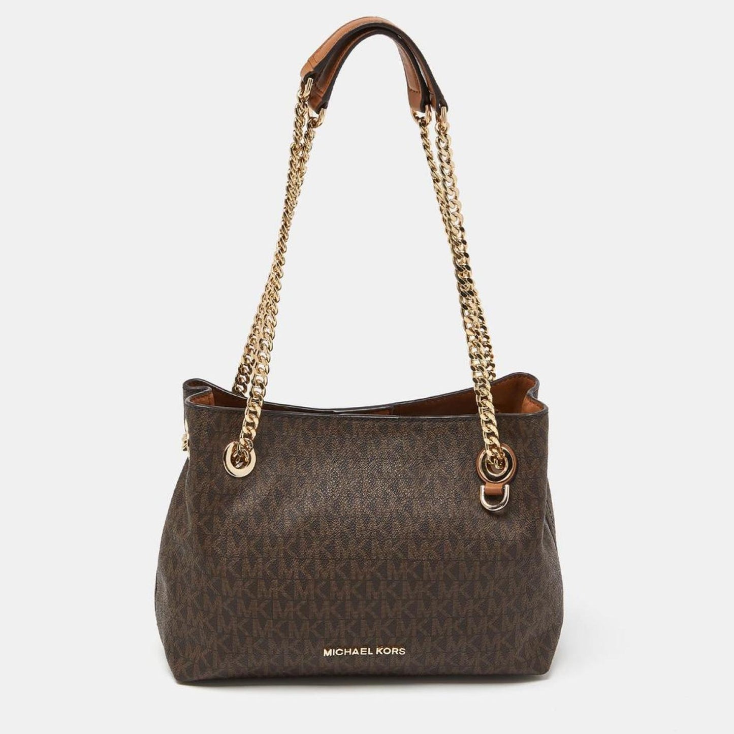 Michael Kors Signature Coated Canvas Jet Set Chain Bag