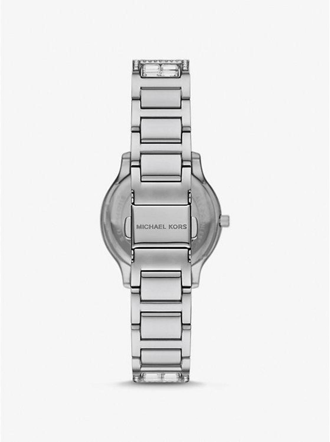 Limited-Edition Mini Sage Pavé Silver-Tone Watch