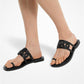 Alma Leather Flat Sandal