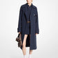 Textured Crepe Belted Trench Coat