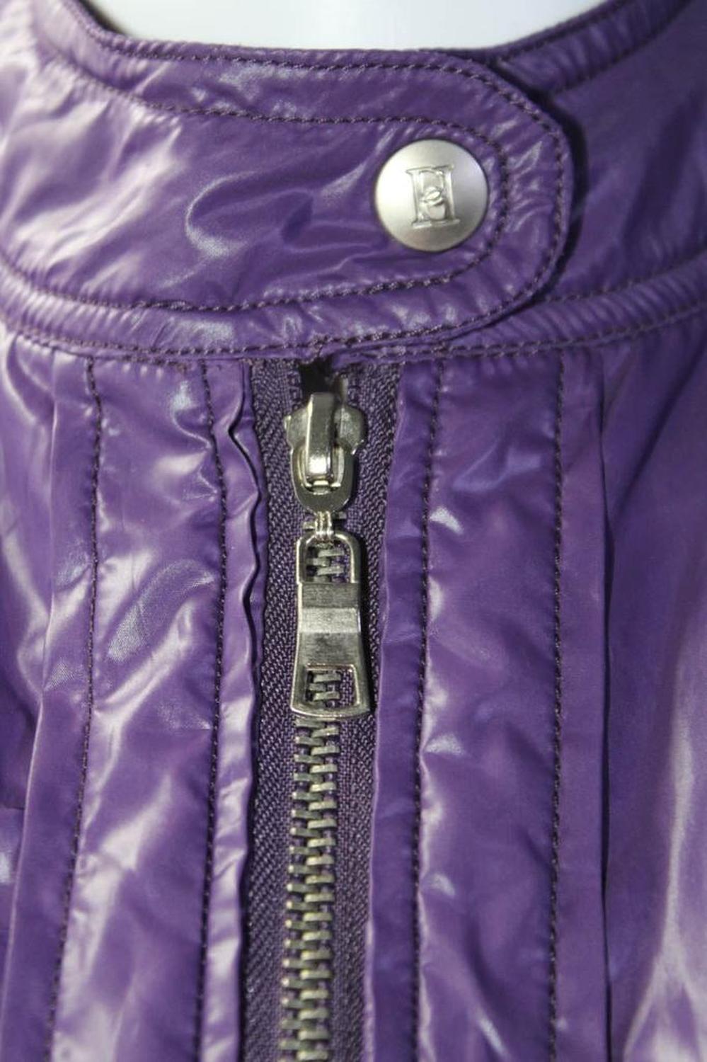 Max Mara Womens Lightweight Full Zip High Neck Windbreaker Jacket Purple