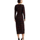 Checked Paisley Twist-Front Jersey Dress