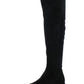 Womens Faux Suede Round Toe Over-The-Knee Boots