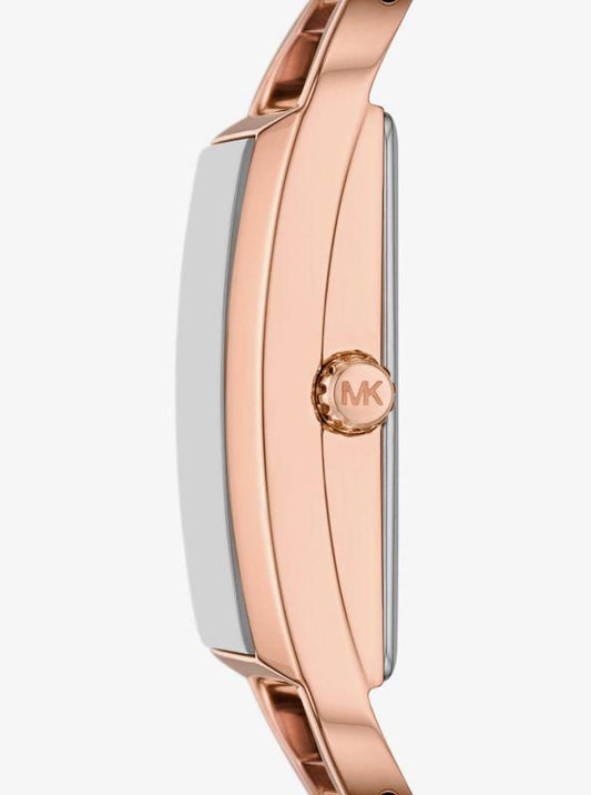 Mini Empire Pavé Rose Gold-Tone Bangle Watch