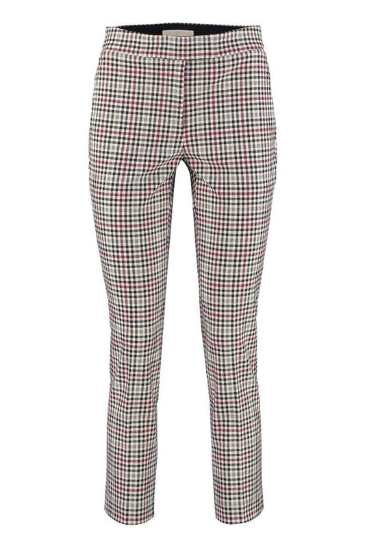 Michael Michael Kors Glen Plaid Twill Cropped Pants