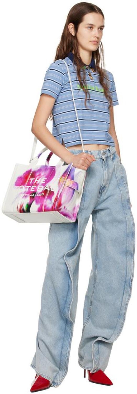 Pink & White 'The Future Floral Leather Medium' Tote