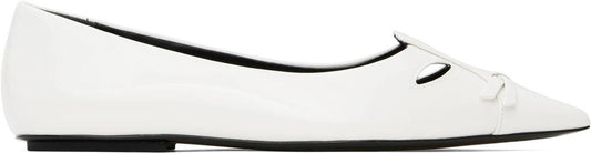 White 'The Kat' Ballerina Flats