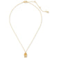 Gold-Tone Stone Accented French Fries Mini Pendant Necklace, 16" + 3" extender