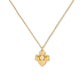 Gold-Tone Precious Pansy Mini Pendant Necklace, 16" + 3" extender