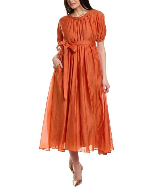 S Max Mara Fresia Silk-Blend Maxi Dress