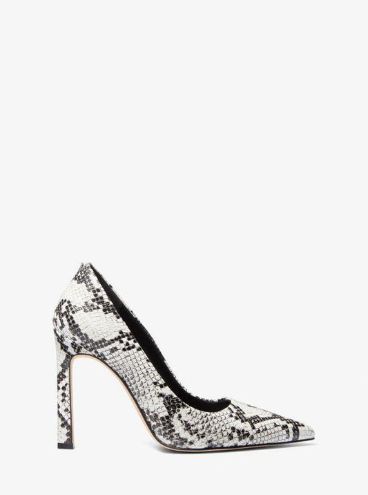 Amara Snake Embossed Leather Pump