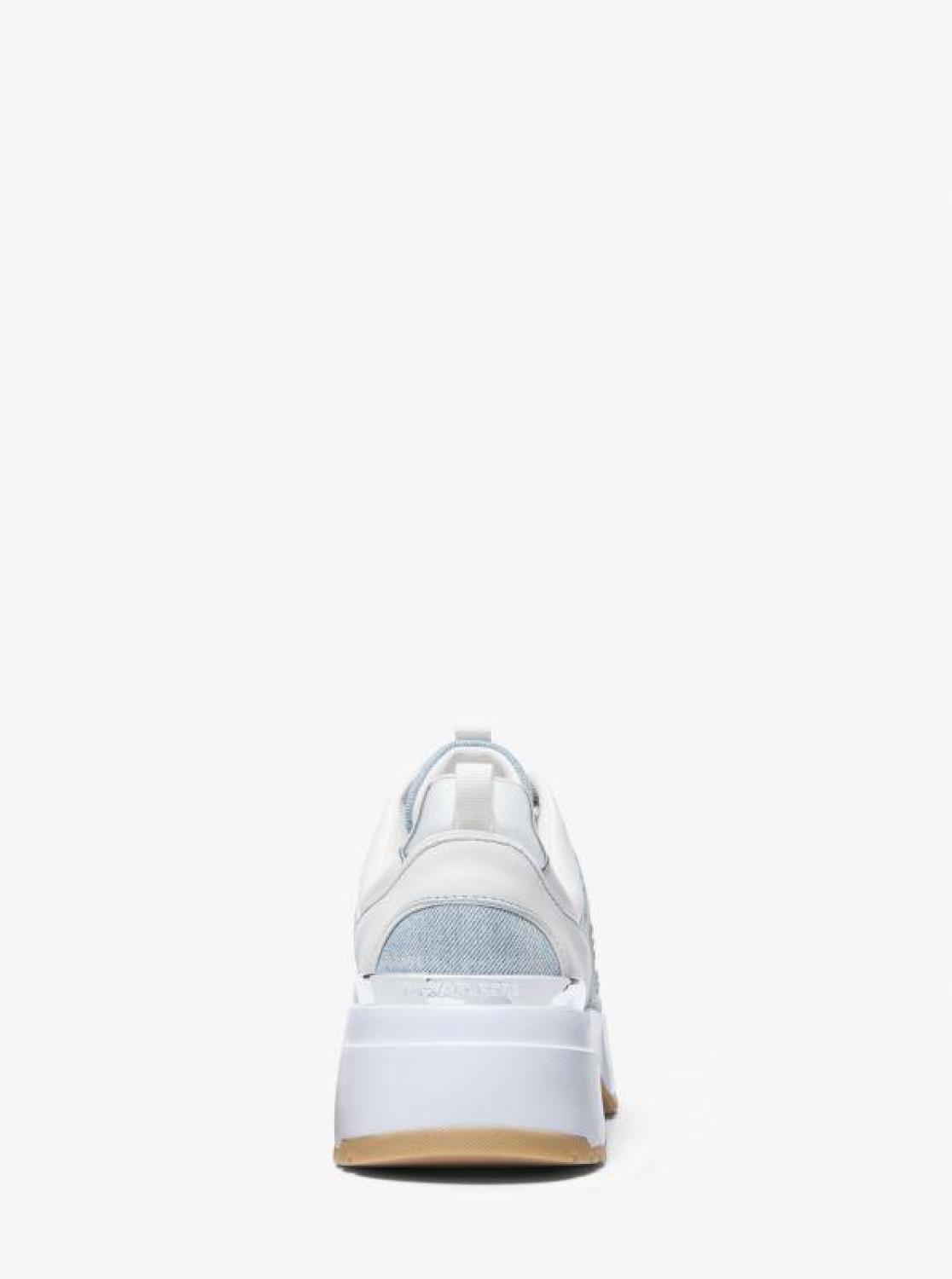 Cosmo Two-Tone Washed Denim Trainer