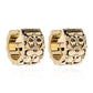 Coach Signature Quilted Huggie Earrings