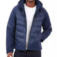 Men's Mixed-Media Full-Zip Hooded Jacket