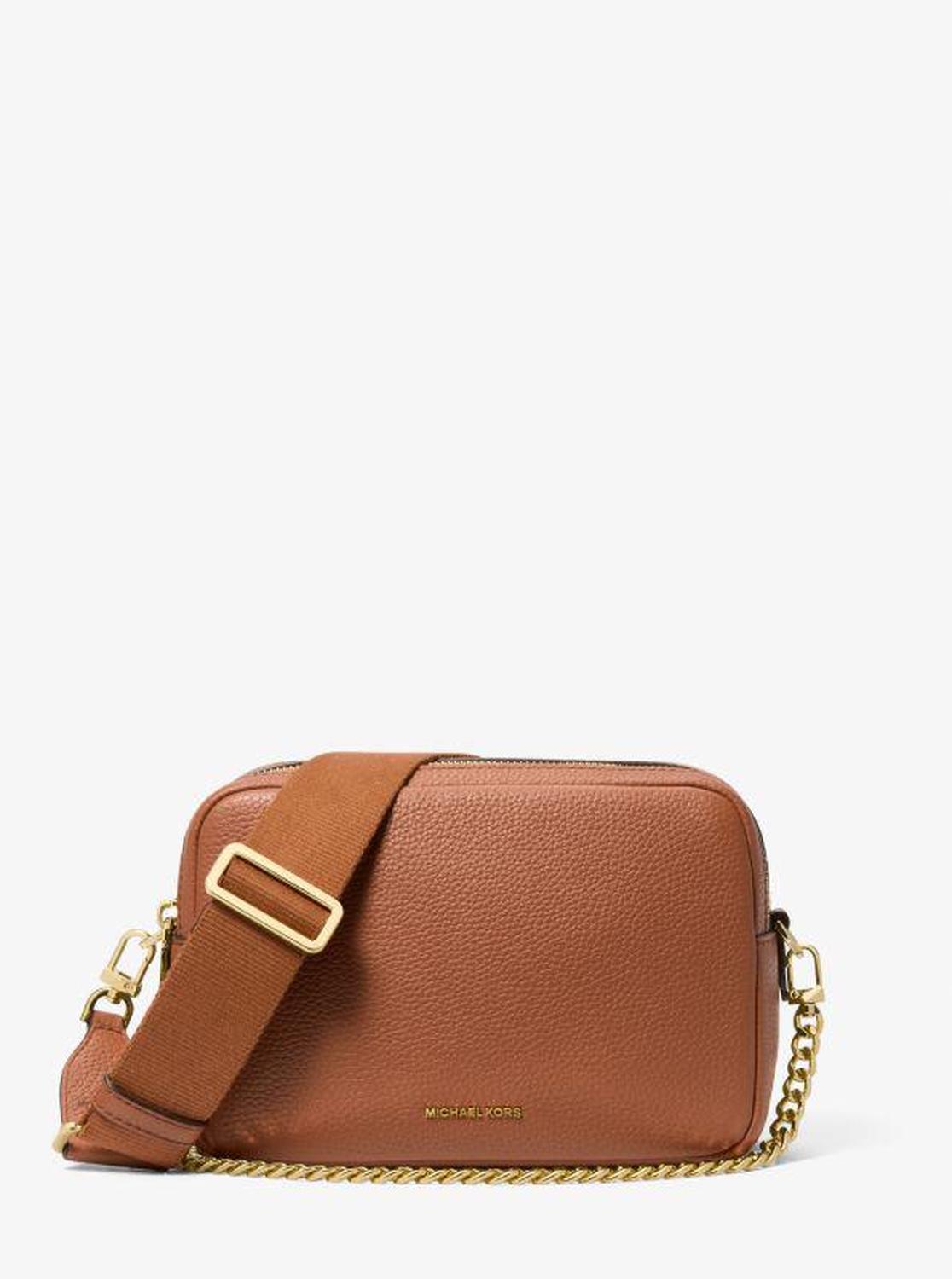 Bryant Medium Pebbled Leather Camera Crossbody Bag