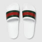 Gucci Men's Web Rubber Slides