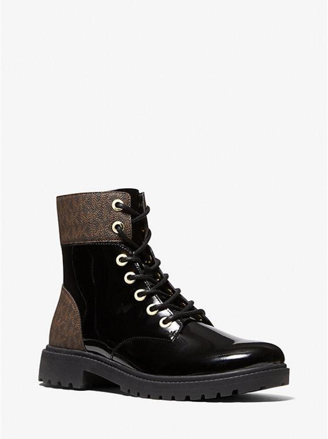 Alistair Patent Combat Boot