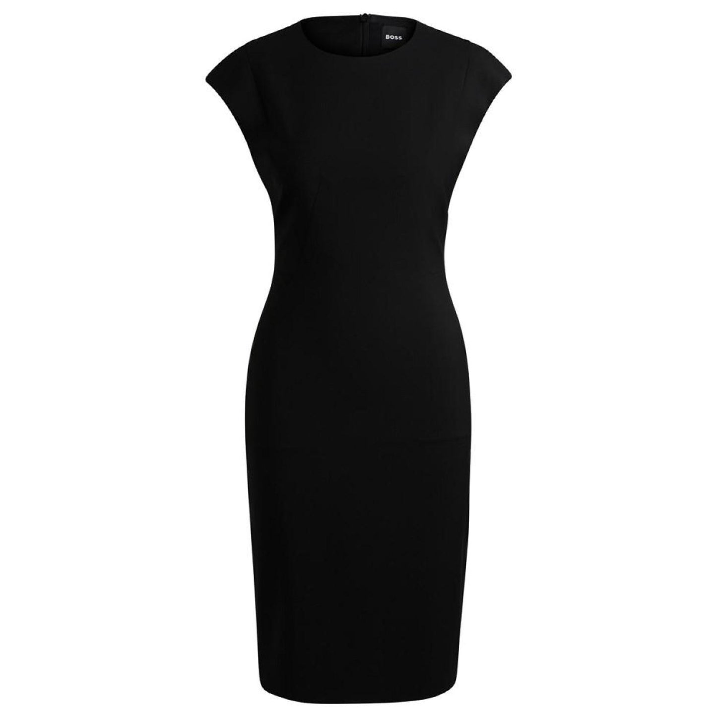 Women's Wool Cap Sleeve Slim-Fit Dress