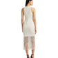 Fringe-Trim Sleeveless Cocktail Dress