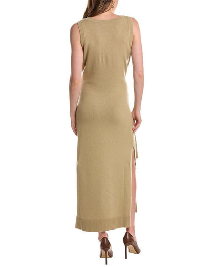 Michael Kors Collection Tie Slit Cashmere Sweaterdress