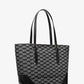 Aria Large Signature Logo Jacquard Tote Bag