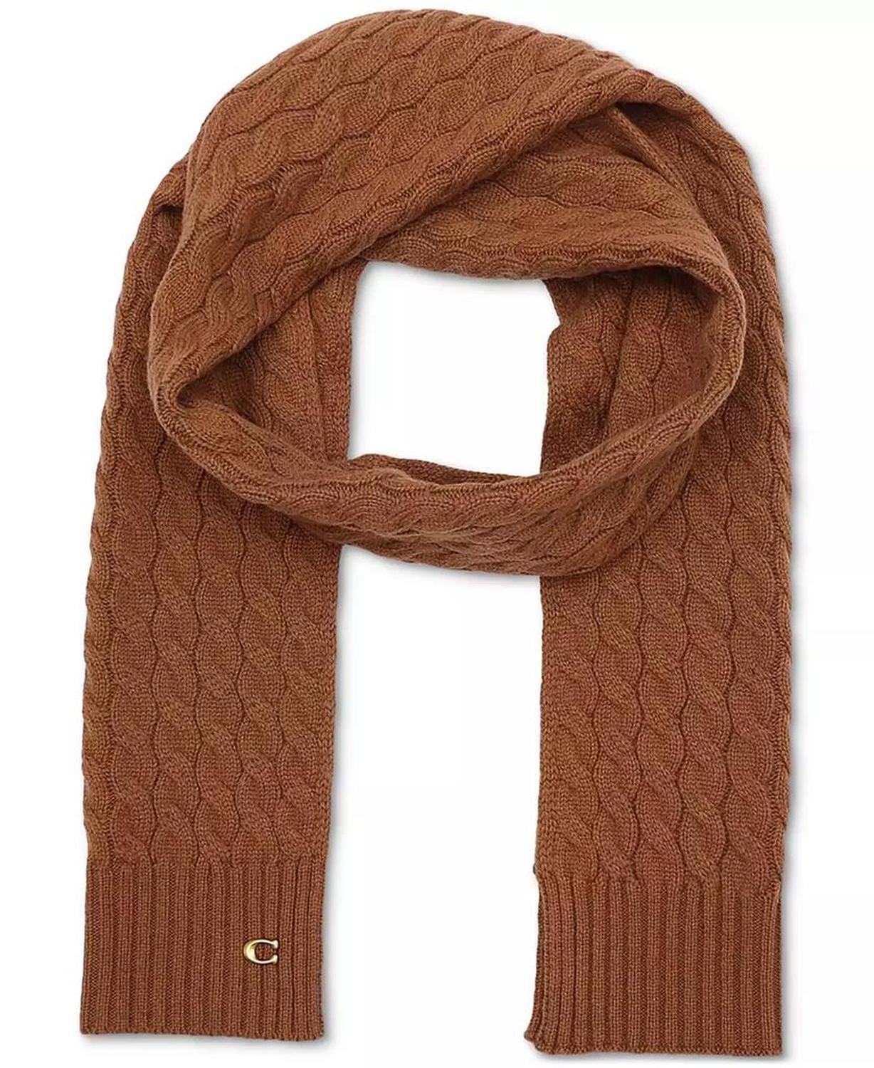 Soft Rib Cable Knit Scarf