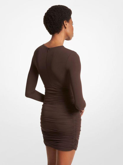 Stretch Matte Jersey Ruched Dress