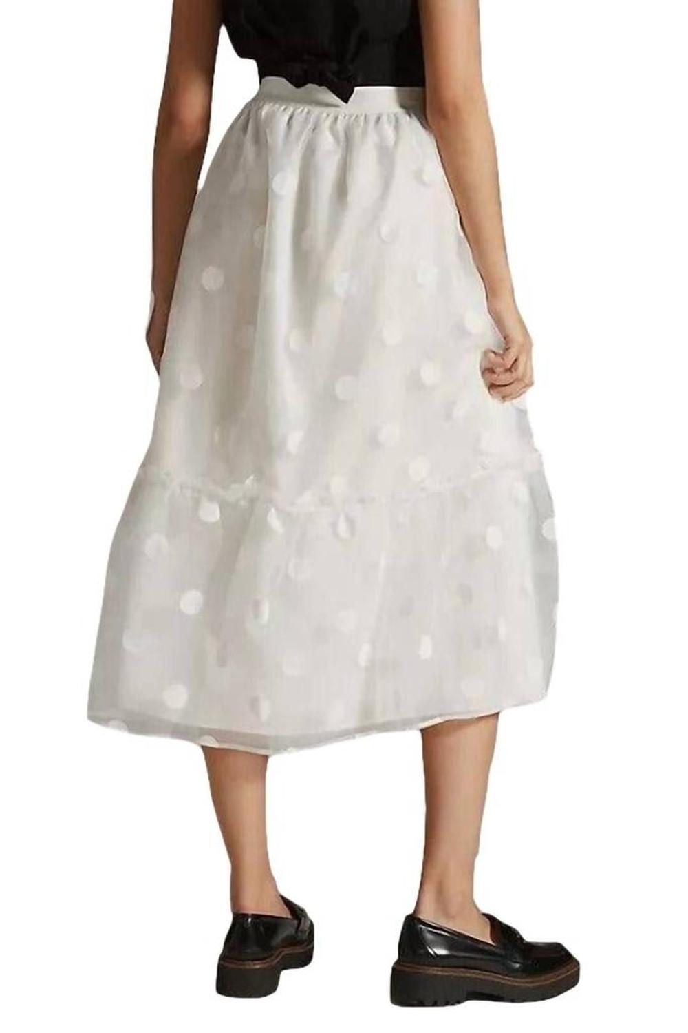 Tulle Midi Skirt In Snowflake Dot