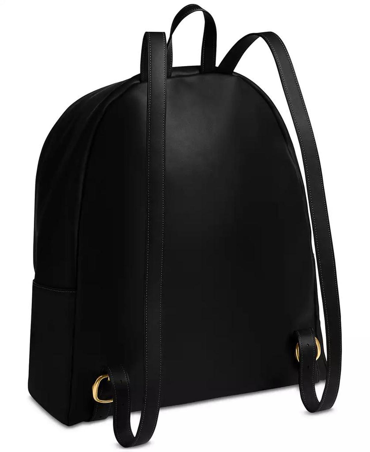 Leather Kisslock Large Frame Backpack