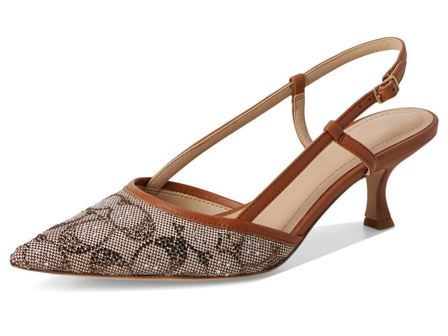 Rosie Crystal Signature Jacquard Slingback