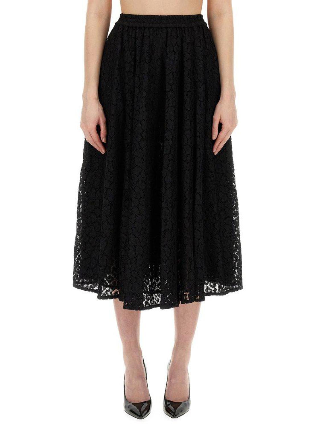 Michael Michael Kors Floral Lace Midi Skirt