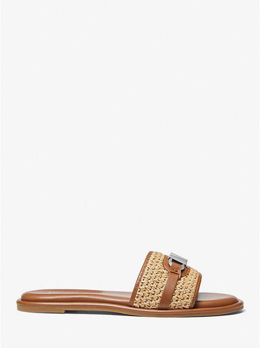 Ember Embellished Straw Slide Sandal