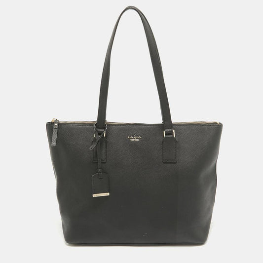 Black Leather Cameron Street Lucie Tote