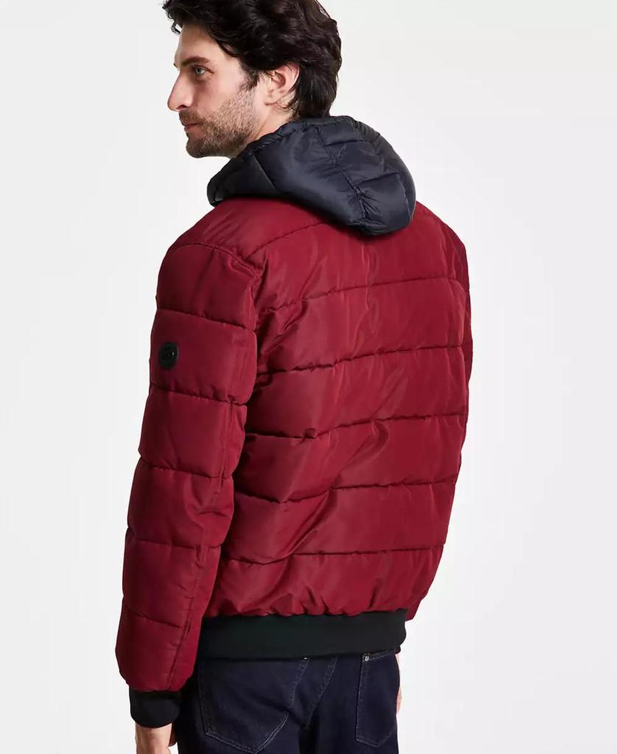 Men's Hooded Puffer Bomber Jacket