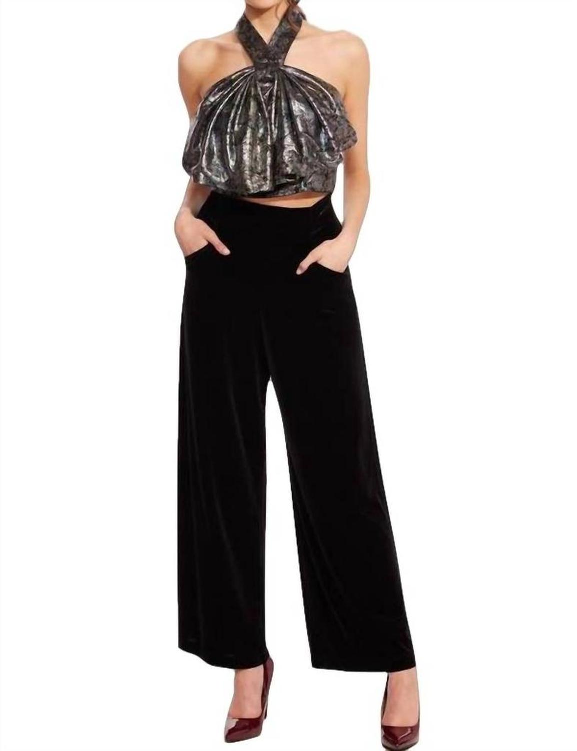 Hepburn Pant In Black Velvet