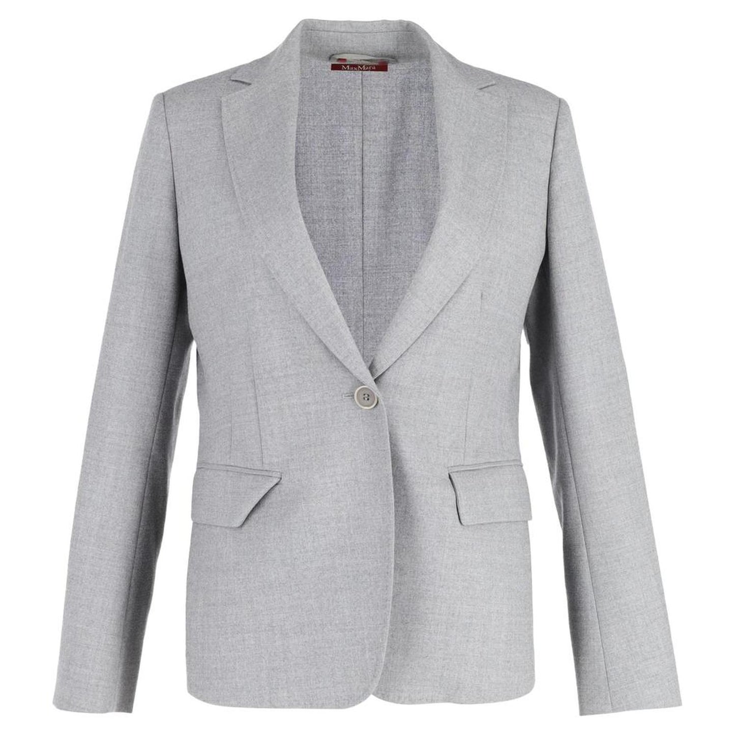 Max Mara Single-Breasted Blazer in Grey Wool