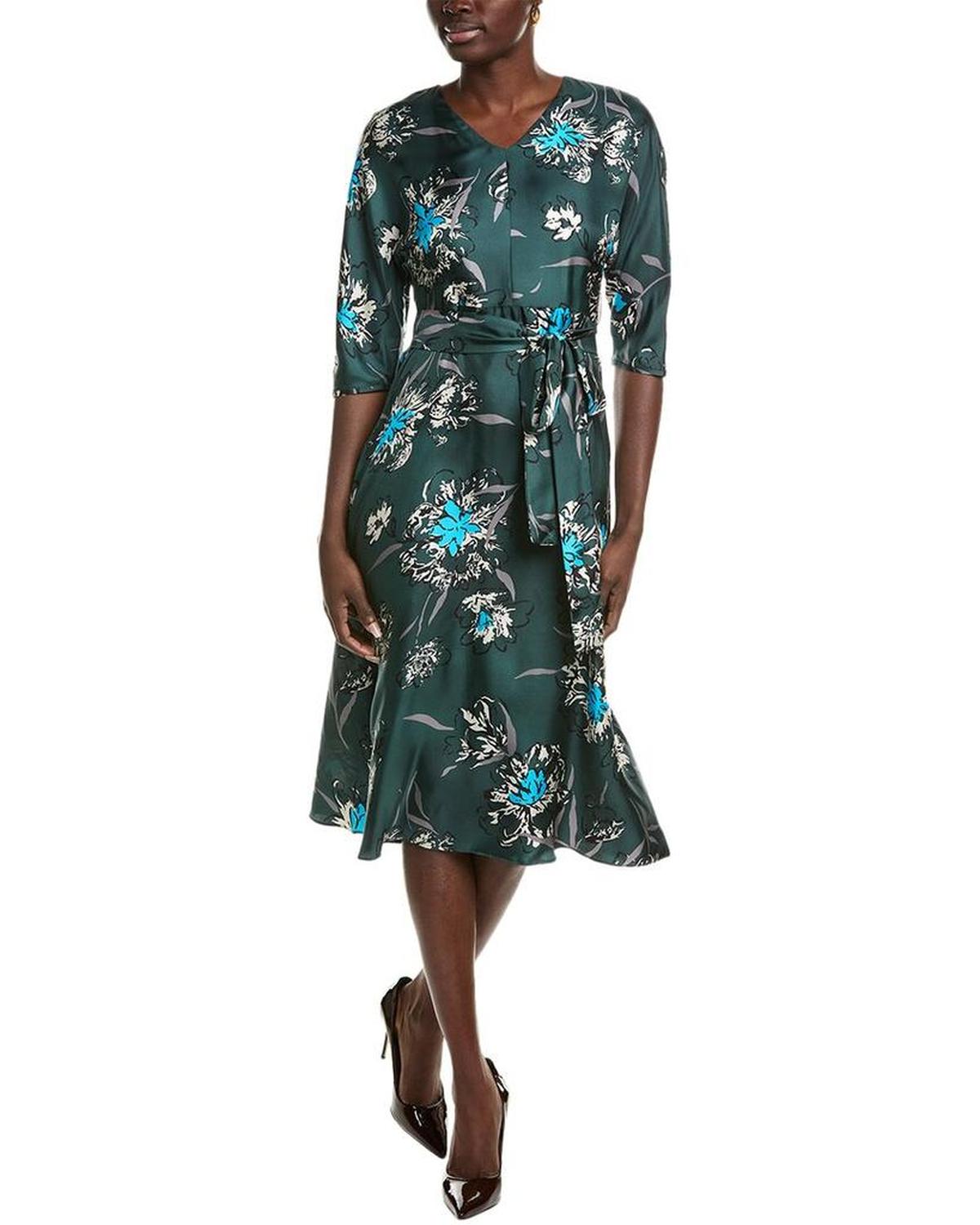 S Max Mara Fleres Silk Midi Dress