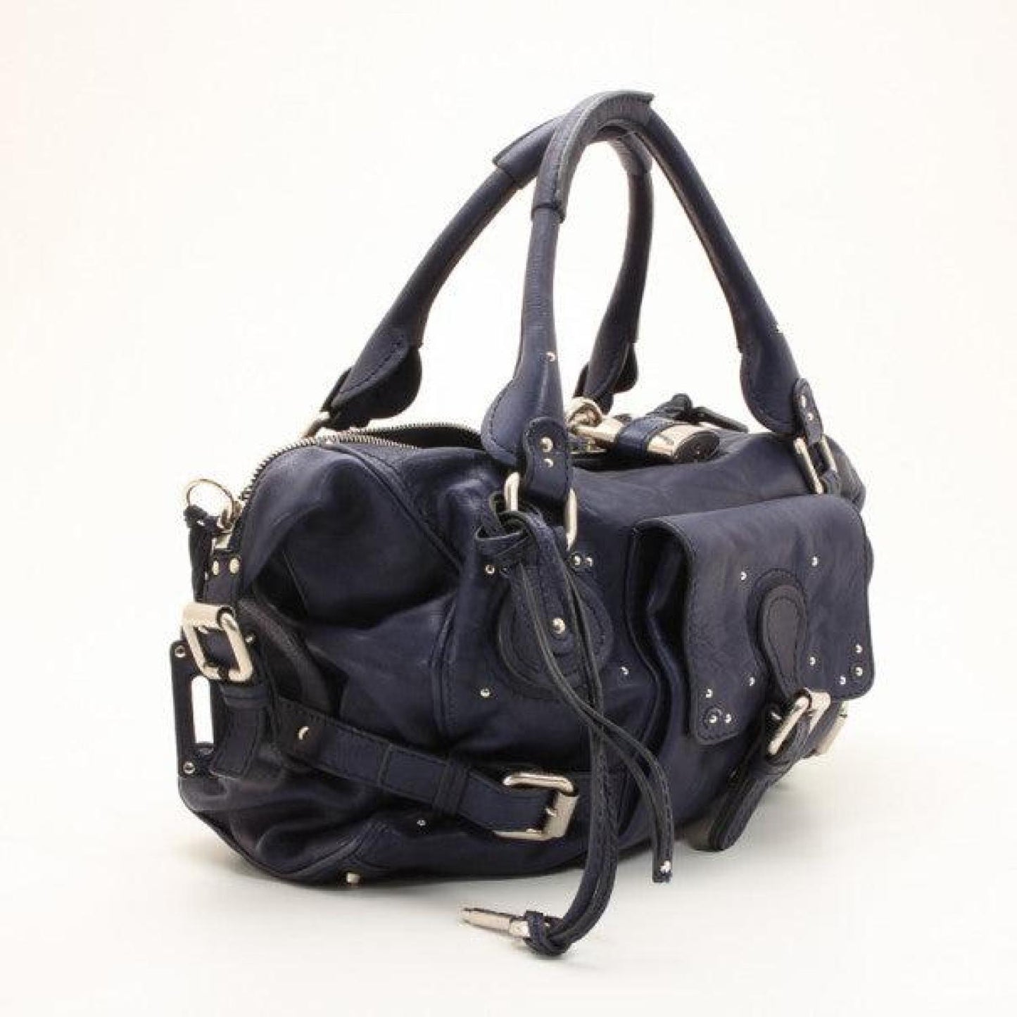 Chloe Navy Large Paddington Tote