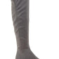 BROMLEY FLAT BOOT Womens Comfort Insole Faux Suede Knee-High Boots