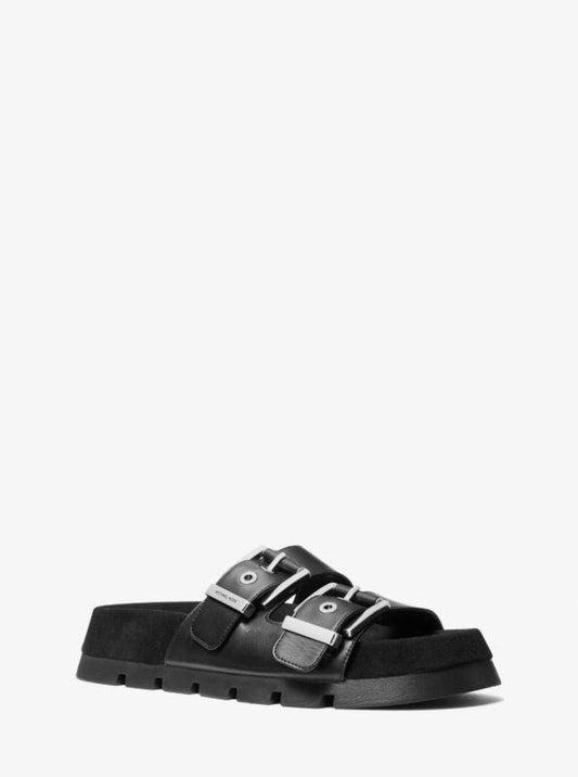 Colby Suede and Leather Flat Sandal